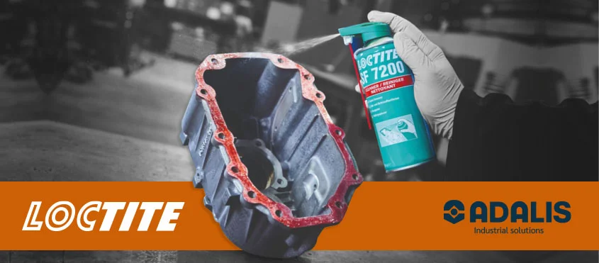 Aplicación de Loctite SF 7200 sobre carcasa mecánica para quitar sellador
