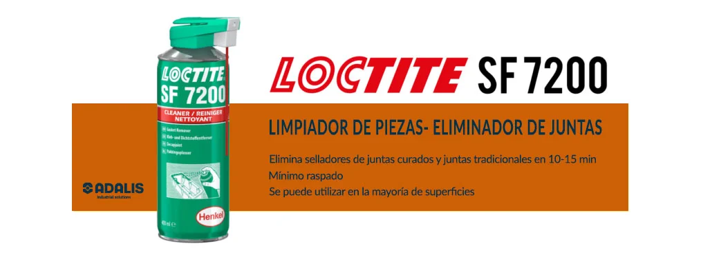 Loctite SF 7200 limpiador de piezas para eliminar juntas curadas rápidamente