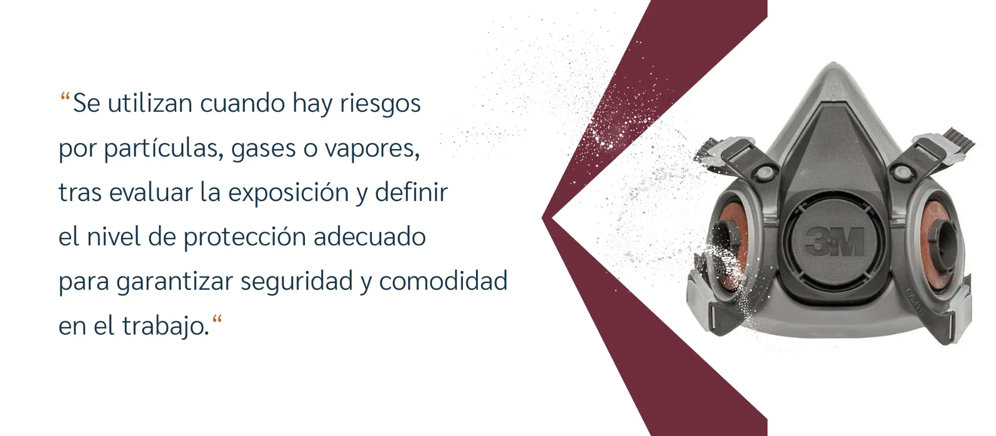 Meia-máscara filtrante industrial para proteção contra gases e partículas