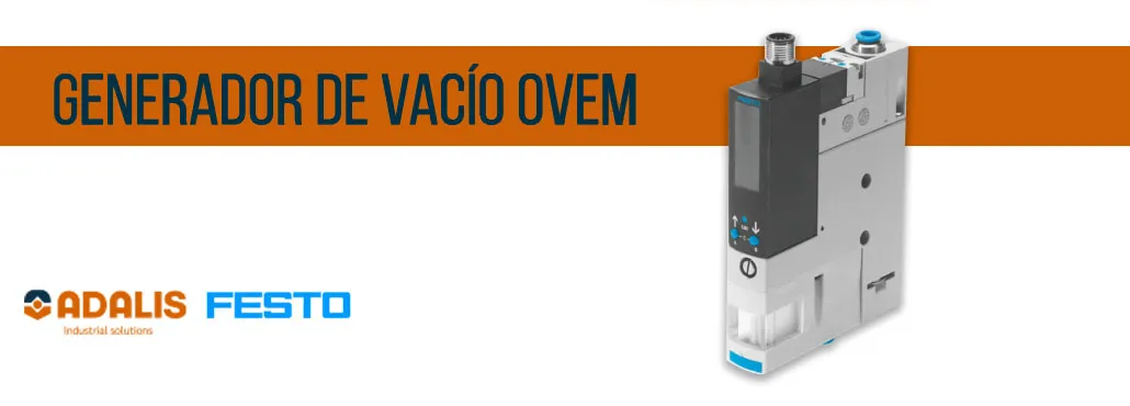 Generador de vacío OVE Festo con pantalla y componentes electrónicos integrados
