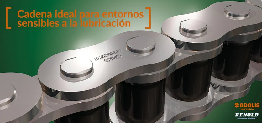 Cadena Renold Syno ideal para entornos sensibles a la lubricación