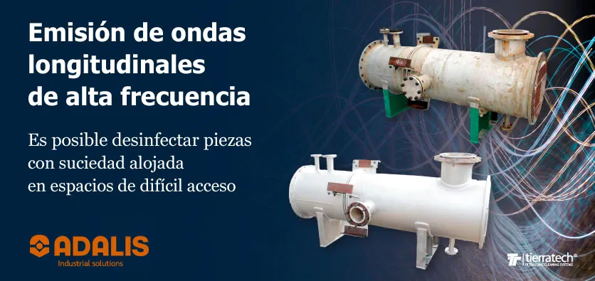 High-frequency ultrasonic waves clean hard-to-reach areas