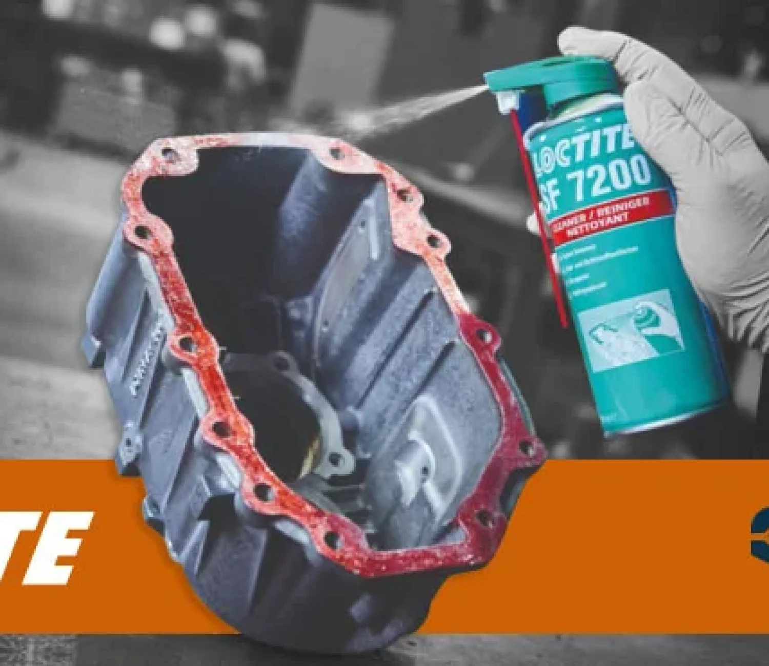 Aplicación de Loctite SF 7200 sobre carcasa mecánica para quitar sellador